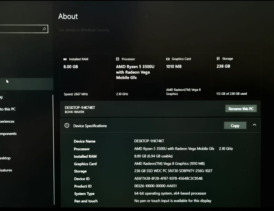 Laptop Huawei Matebook D15