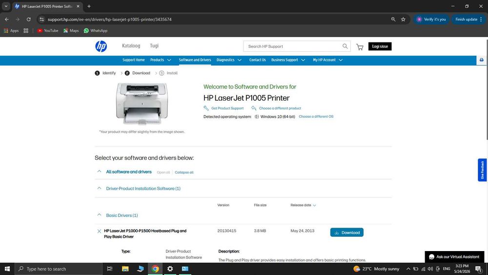 Imprimanta laser alb-negru HP P1005, A4