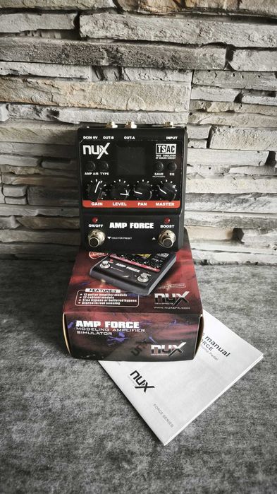 NUX AMP Force – Pedală digitală Amp Modelling / Cabinet Simulator / Boost pentru chitară electrică – În cutia originală