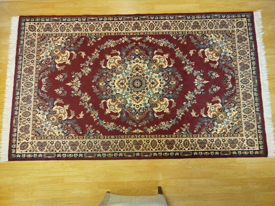 Covor persan din lana, clasic,  grena nou, nefolosit