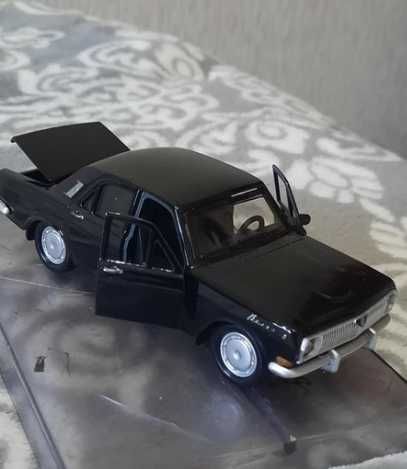Машинка игрушка Волга Газ 2401 черная игрушка масштаб 1:39