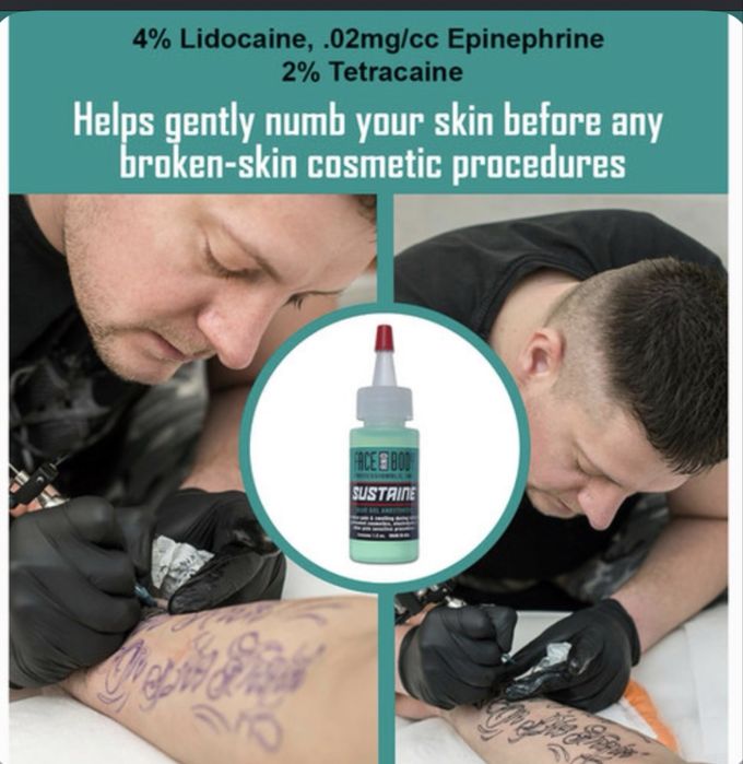 Обезболяващ Sustaine Blue Gel за татуировки и перманентен грим