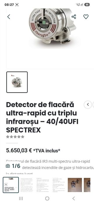 Vând detector de flacără ultrarapid