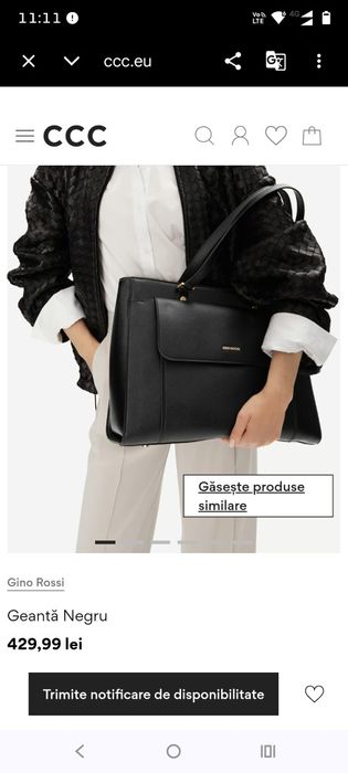 Geanta neagra dama Gino Rossi