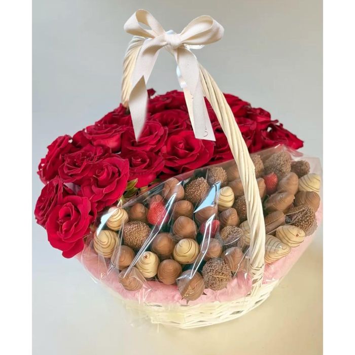 Клубника в шоколаде букет