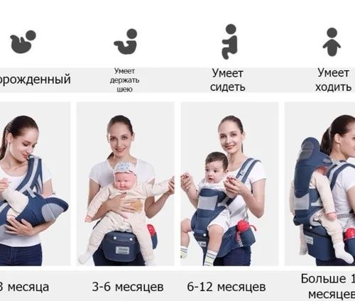 Переноска кунгуру для младенцев / Хипсит Эргорюкзак /