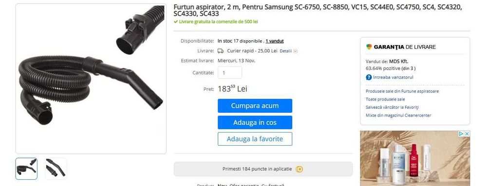 Accesorii originale aspirator Samsung SC44E0 second