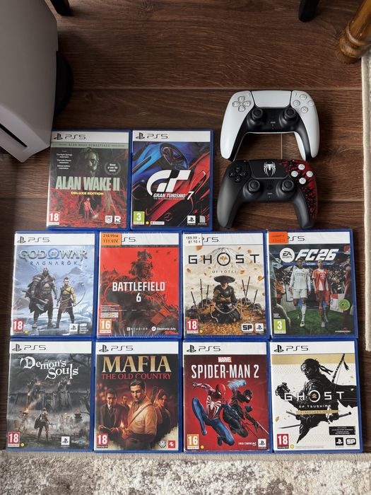 НОВ! PS5 с игри 2 джойстика и Гаранция