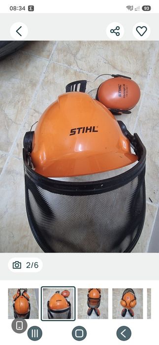 Оригинална STIHL каска с плафони за обезшумяване