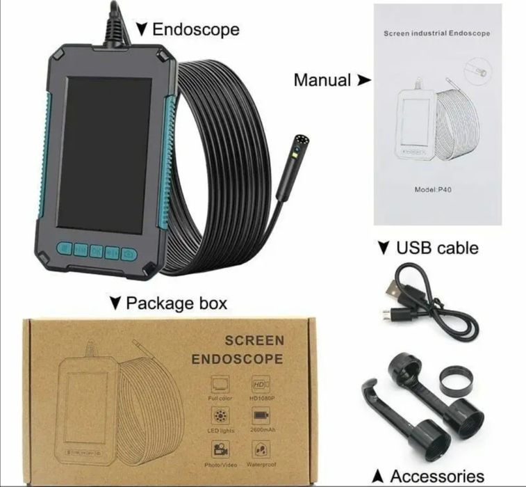 Эндоскоп HD, эндоскоп с длинным проводом.