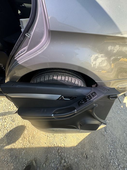 Черен салон кожа с плат за Mercedes R class W251