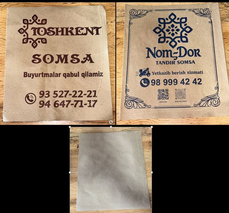 Somsa va gumma uchun kraft paketlar sifatli, qulay, estetik!
Bizdan