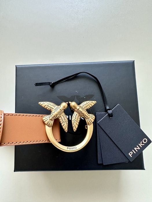 Колан Pinko в кафяв цвят, чисто нов