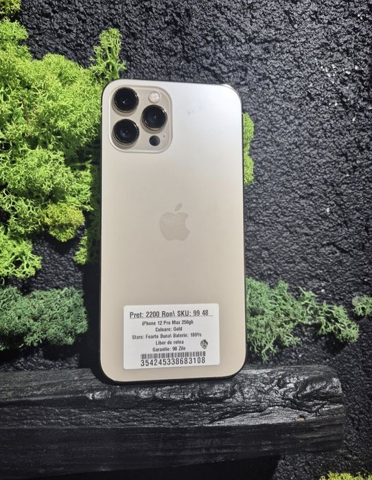iPhone 12 Pro Max 256gb Gold Neverlocked Bat 100%/Fact+Garantie