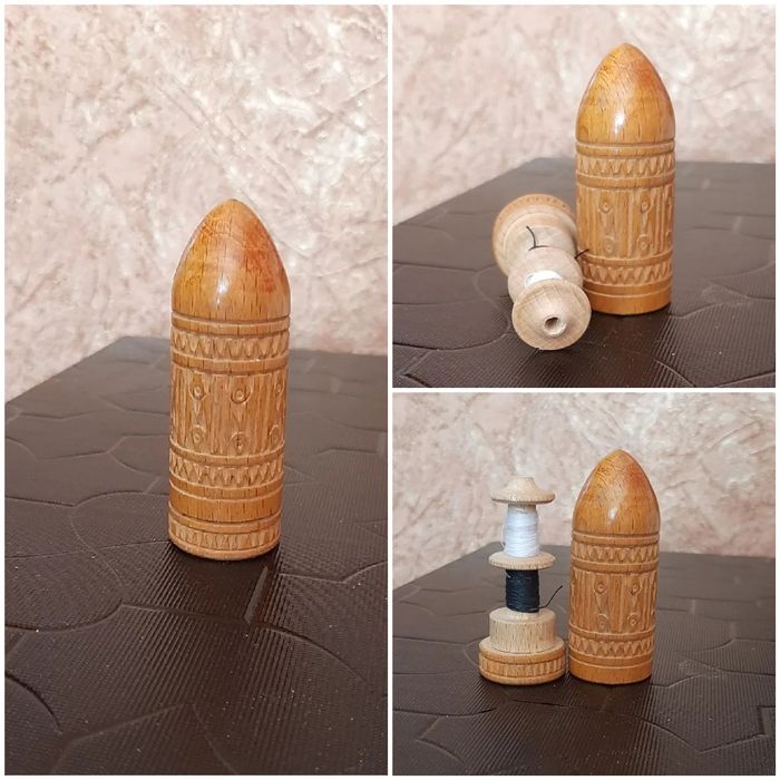 Винтажная деревянная игольница СССР