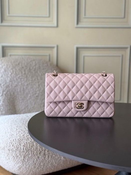 Geantă Chanel Double Flap premium powder pink pe comanda