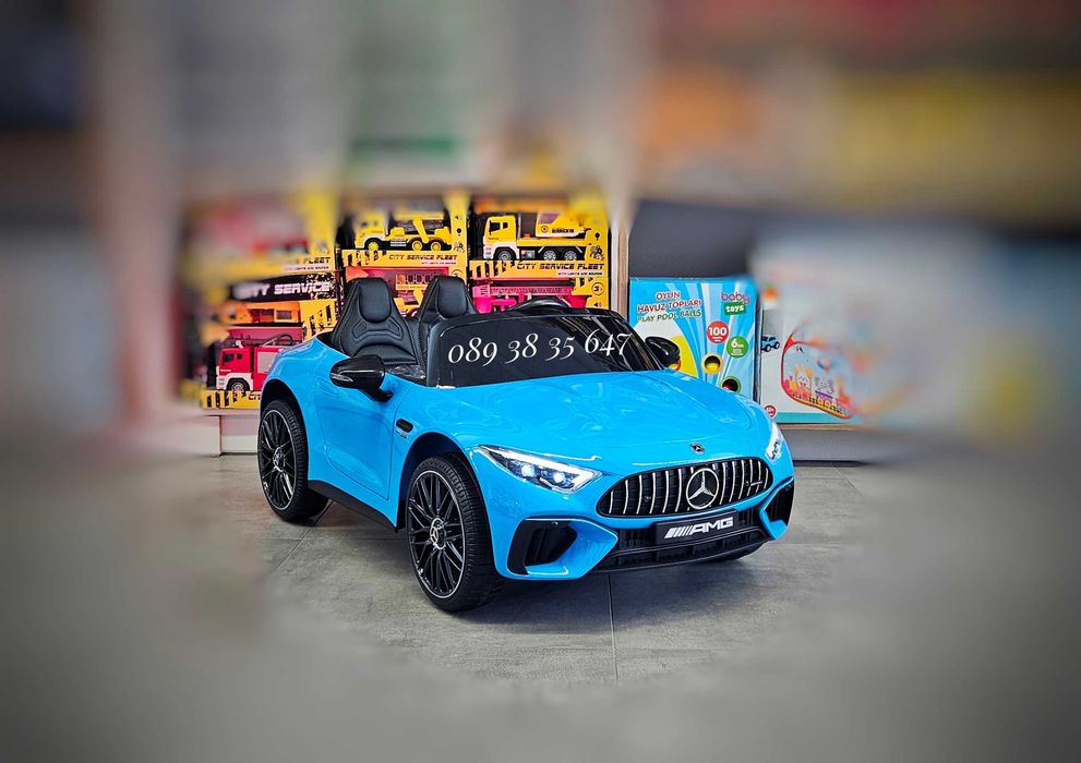 ТОП ЦЕНА!НОВО!Акумулаторна кола Mercedes SL 63 AMG с 12V,EVA гуми,USB