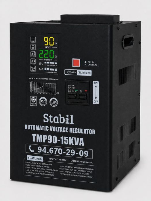 Stabilizator 15 Kva. Juda qulay,  Sifat narxdan ustun.