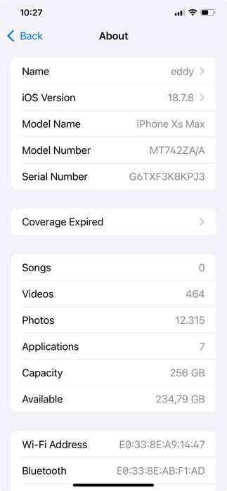 Iphone XS Max dual sim fizic