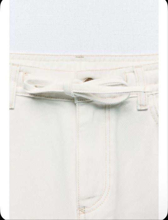 Джинсы ZARA Palazzo экрю, размер M