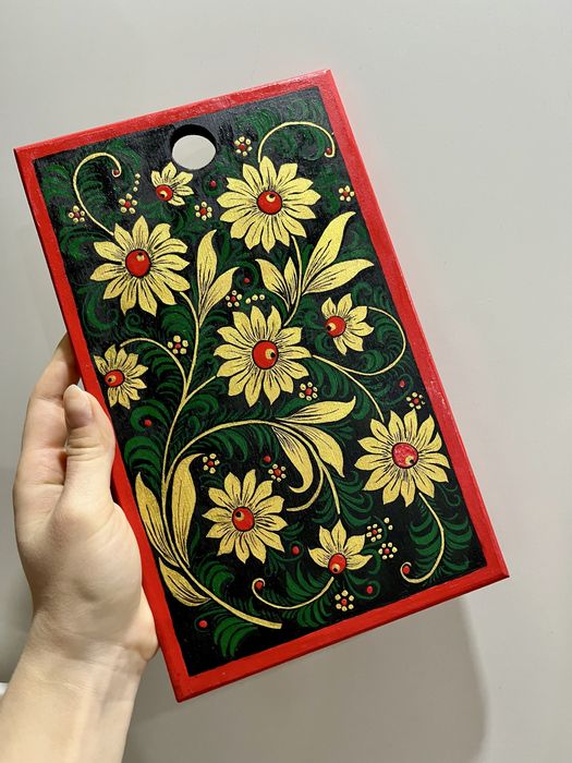 Хохломская роспись на досках