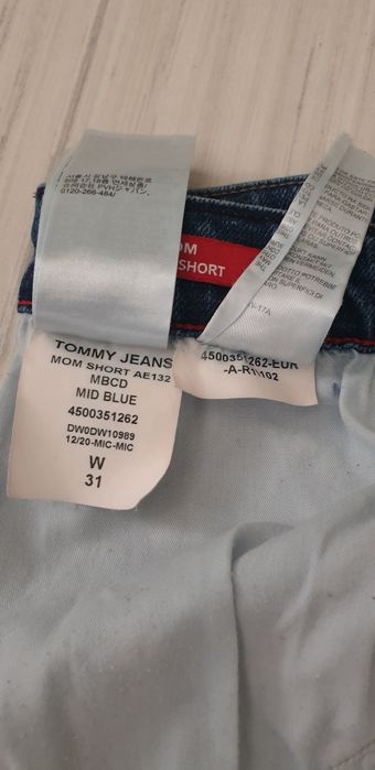 Tommy Hilfiger Mom Denim Jeans Short  31 ОРИГИНАЛ! Дамски Къси Дънкови