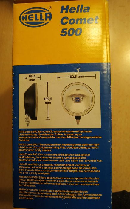 Proiector halogen NOU (Hella Comet 500), cu rază lungă de acțiune