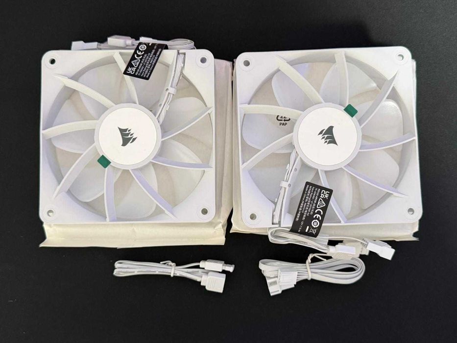 2 x Ventilator Corsair RS120 ARGB - White
