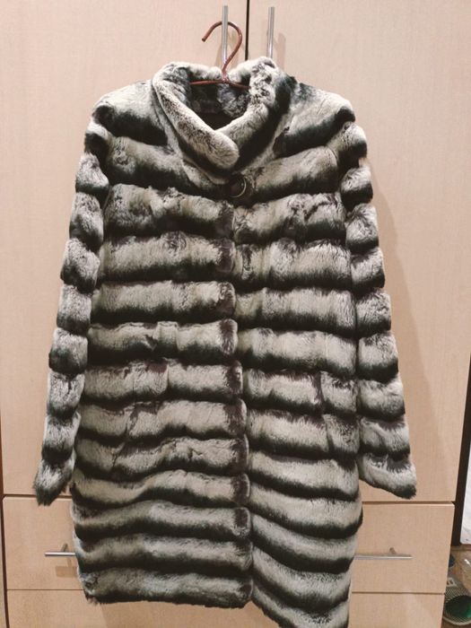 Шуба Шиншилла натуральный мех