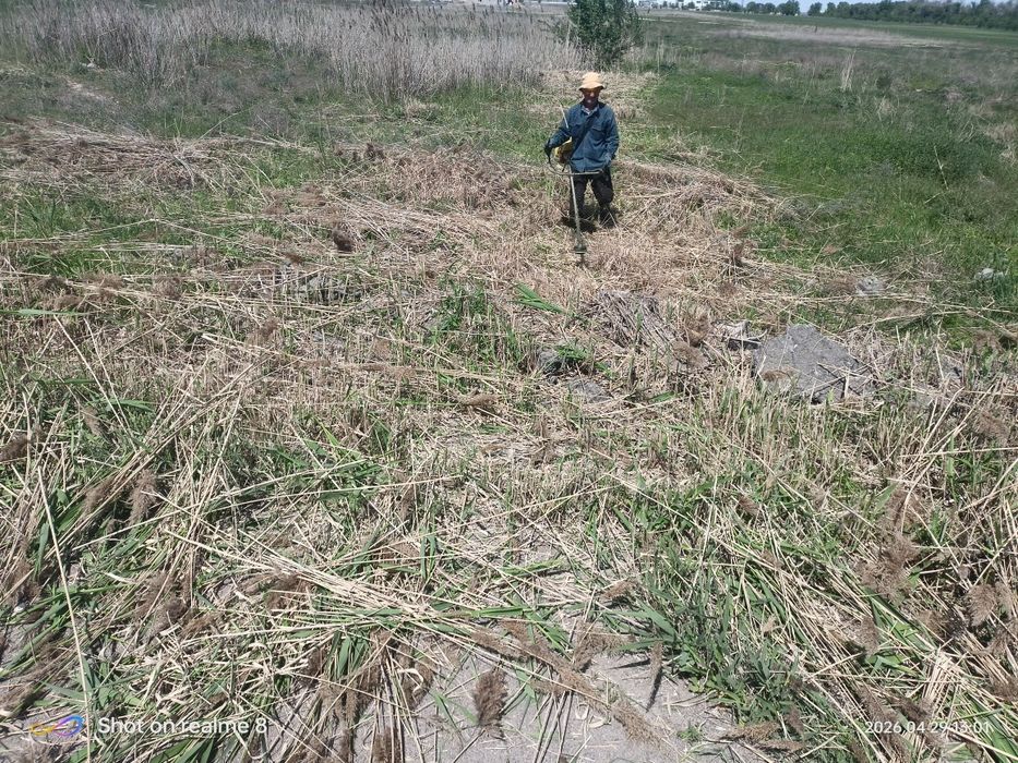 Покос травы, сотки гектары