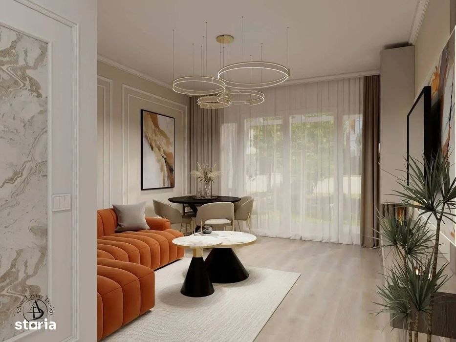 Apartament 2 camere cu curte privata 77 mp, Proiect nou, CITY NORD