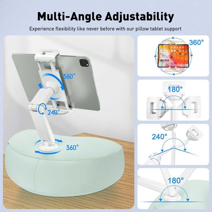 Стойка - възглавница за таблет AboveTEK, регулируема, 4,7 - 12,9 инча