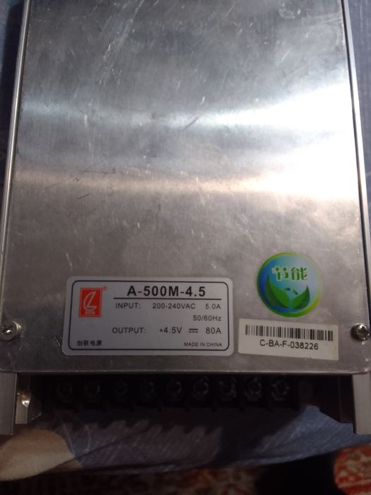 Блок питания для рекламы 4.5 вольт 80 ампер