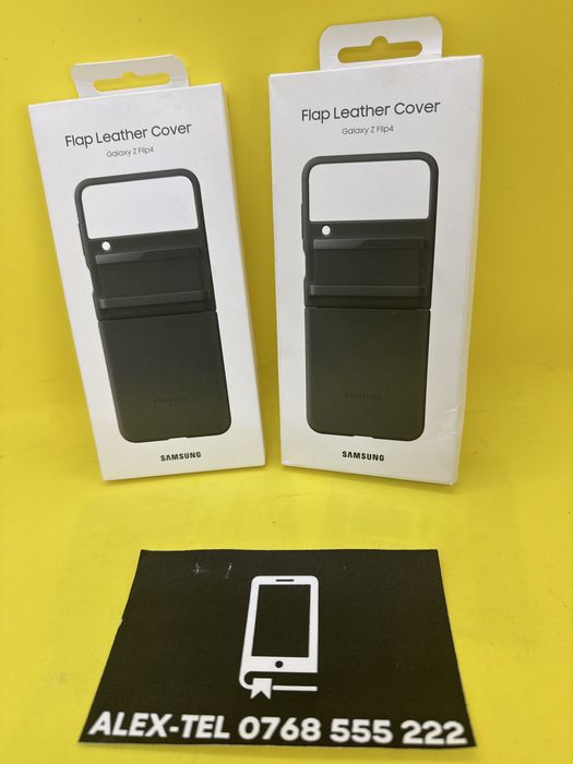 Alex-TEL® Samsung Husa Flap Leather Cover Galaxy Z Flip4 Negru Sigilat