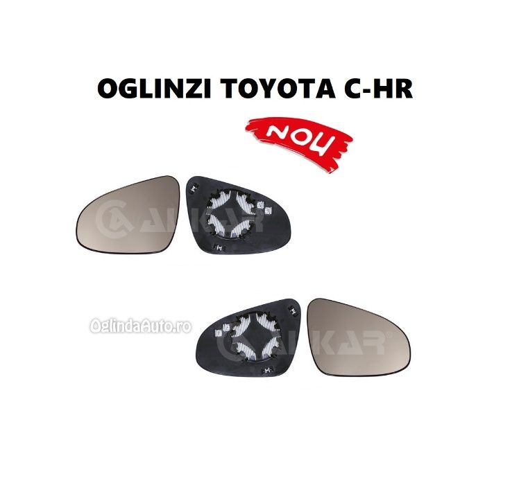 Oglinda TOYOTA C-HR CHR geam sticla oglinzi stanga dreapta MONTAJ GRAT
