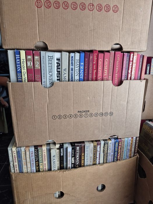 Vând un lot format din 200 de discuri de vinil cu muzică clasică