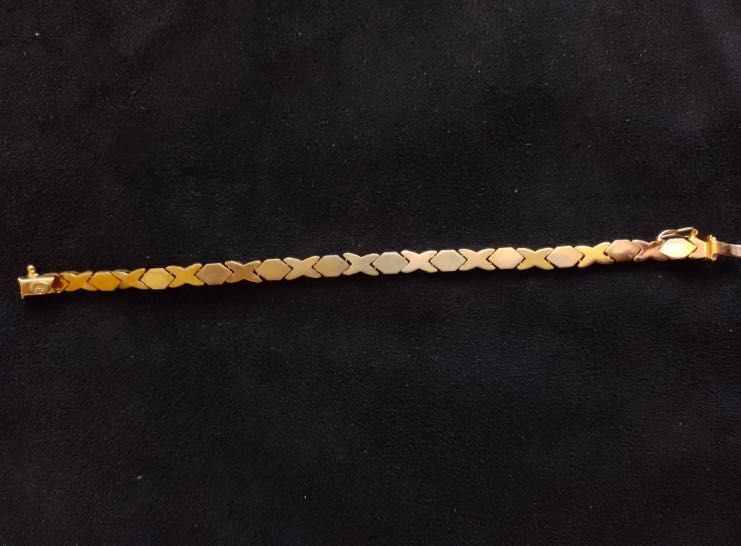 Италианска златна гривна ,17 см ,585/14к.