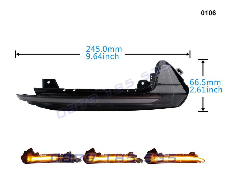 Динамични бягащи мигачи огледала Audi A6 C7 S6 ауди а6 ц7