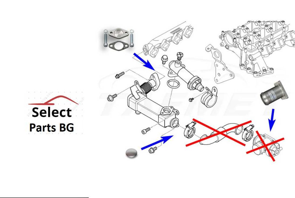 ЕГР EGR Delete Racepipe Race pipe ЕГР заместител BMW M47N M47N2 2.0 d