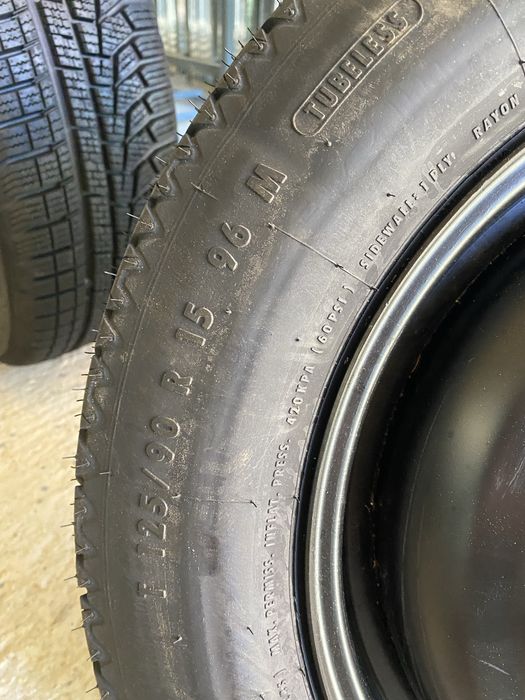 15 цола 4 х 114.3 мм 125/90/15 Петерица Резервна Гума Волво V 40 Киа ,