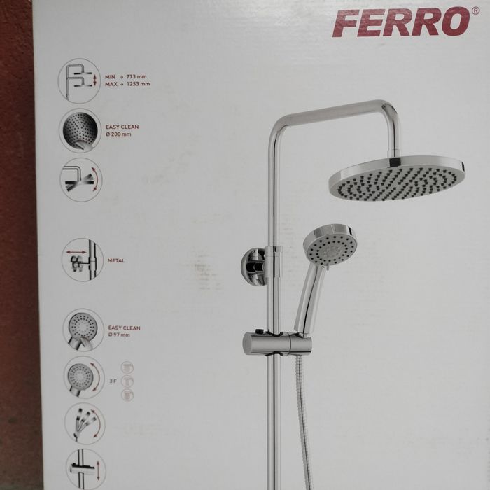 Vand coloana de dus "Ferrro" gri la super-reducere