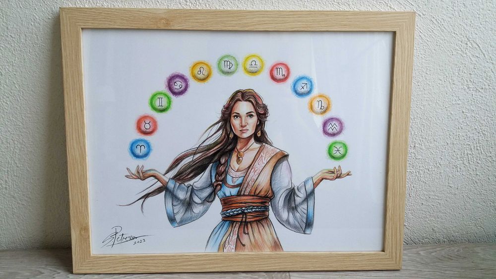 Portrete / Caricaturi Zodiac, creion si culoare