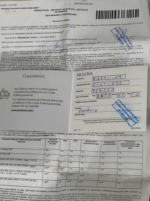 CEAS BULOVA "Devil Diver" - Oceanographer - Automatic - Full Box - NOU