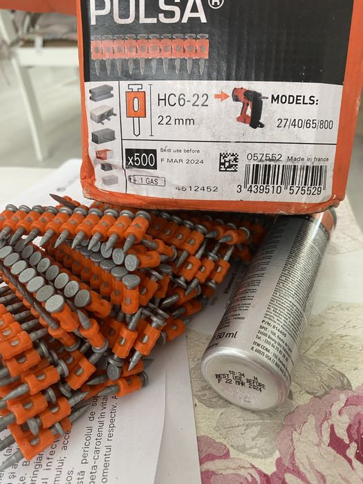 1000 Cuie pistol spit pulsa p800 de 22 mm