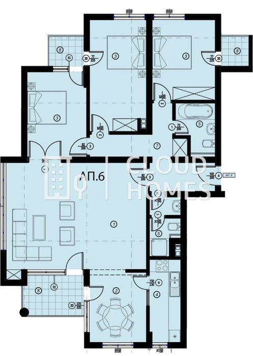 Продава се Четиристаен апартамент в София, Манастирски ливади - 170 кв.м за 1215 €/кв.м - Снимка #1