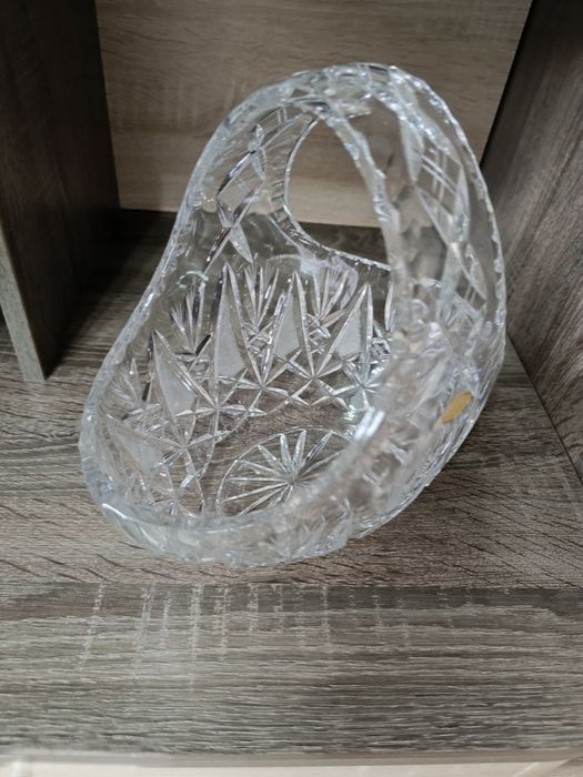 Ваза Корзина. ГДР хрусталь