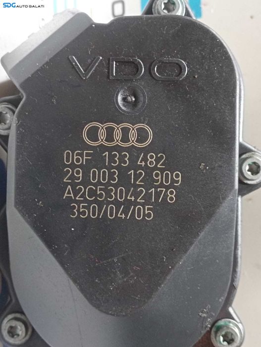 Clapeta Acceleratie cu Senzor Senzori Admisie Aer Audi TT 2007 - 2010 Cod 06F133482 A2C53042178 [M5026]