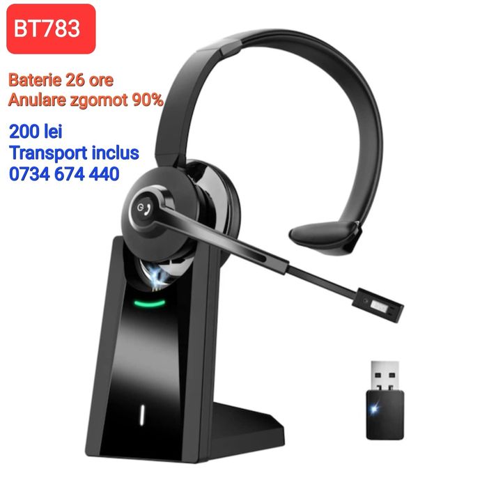 Cască Bluetooth Call Center diferite modele wireless sau cu fir
