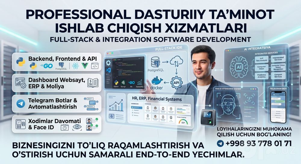 Biznesingiz uchun professional dasturiy yechimlar