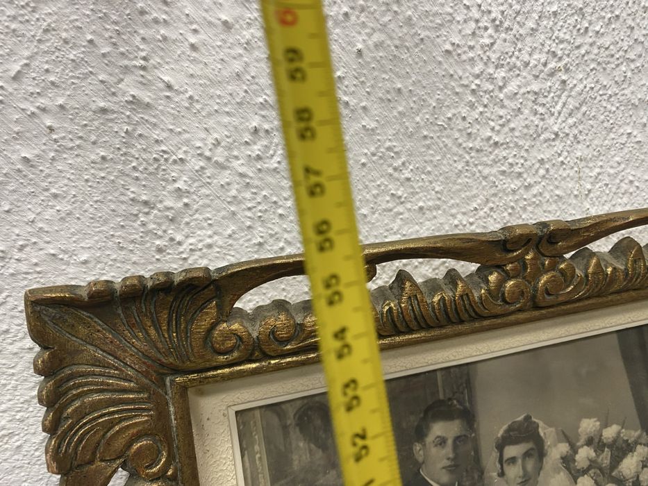 Франция барок рамка със стара сватбена фотография 1940